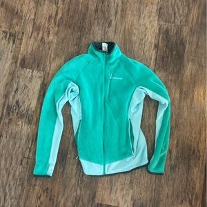 Patagonia Turquoise and Gray Fleece Jacket